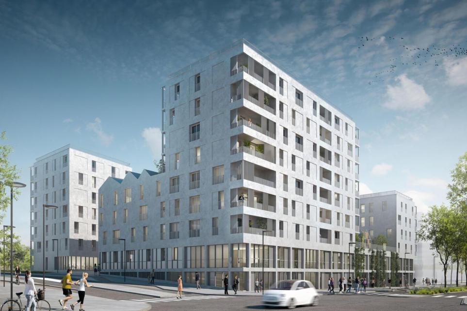 Orphea vue depuis le boulevard mermoz nord berranger et vincent architectes